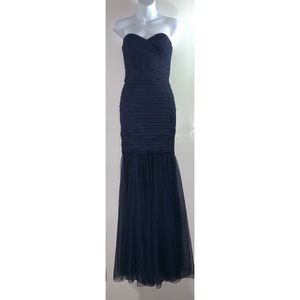 Ruched Strapless Gown